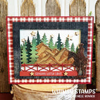 Whimsy Stamps Rocky Range and Pines Dies wsd055 cowboy on a horse sending love card