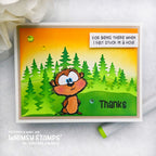 Whimsy Stamps Rocky Range and Pines Dies wsd055 cute gopher thanks card