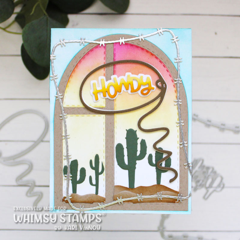 Whimsy Stamps Rope and Barbs Dies wsd135a cacti