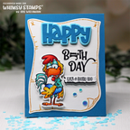 Whimsy Stamps Rowdy Rooster Clear Stamps dp1082a birthday