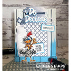 Whimsy Stamps Rowdy Rooster Clear Stamps dp1082a milk