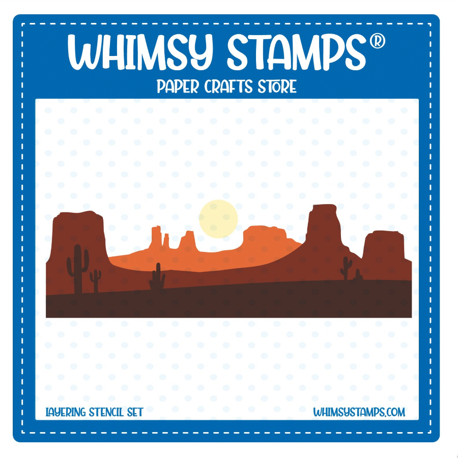Whimsy Stamps Rustic Landscape Layering Stencils wss150