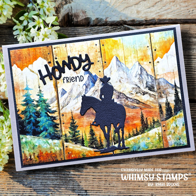 Whimsy Stamps Rustic Mountain 6x6 inch Paper Pack wsdp56 howdy friend