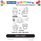 Whimsy Stamps Owl-O-Ween STAMPtember Exclusive Stamps 3480ssc