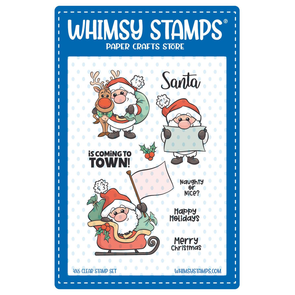 Whimsy Stamps Santa Comes to Town Clear Stamps khb187a