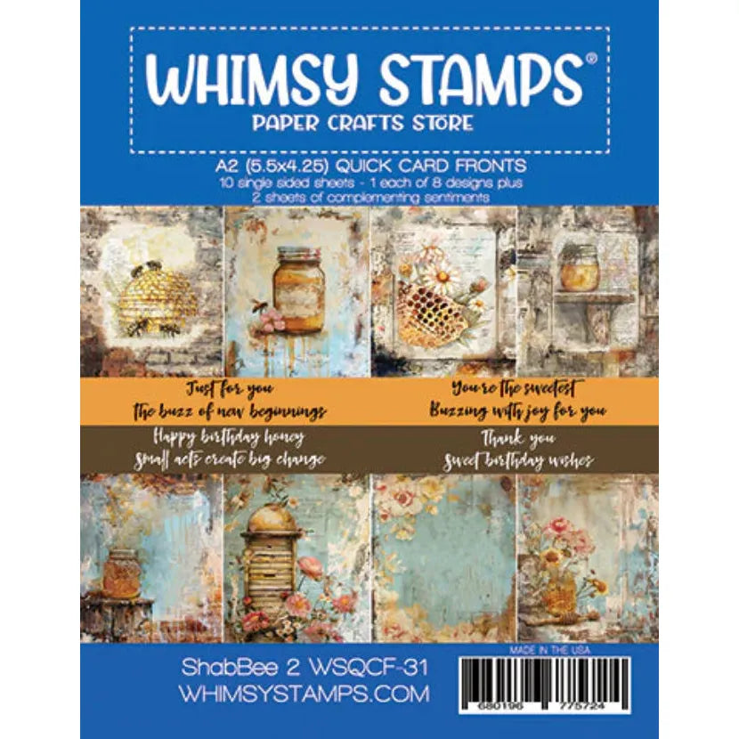 Whimsy Stamps ShabBee 2 Quick Card Fronts wsqcf-31