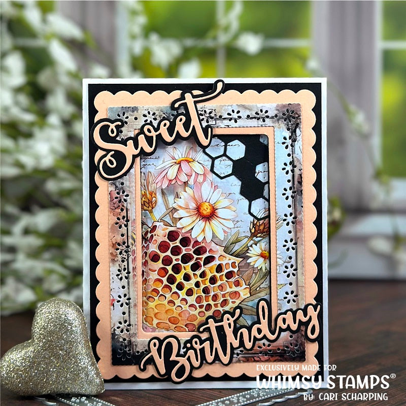 Whimsy Stamps ShabBee 2 Quick Card Fronts wsqcf-31 birthday
