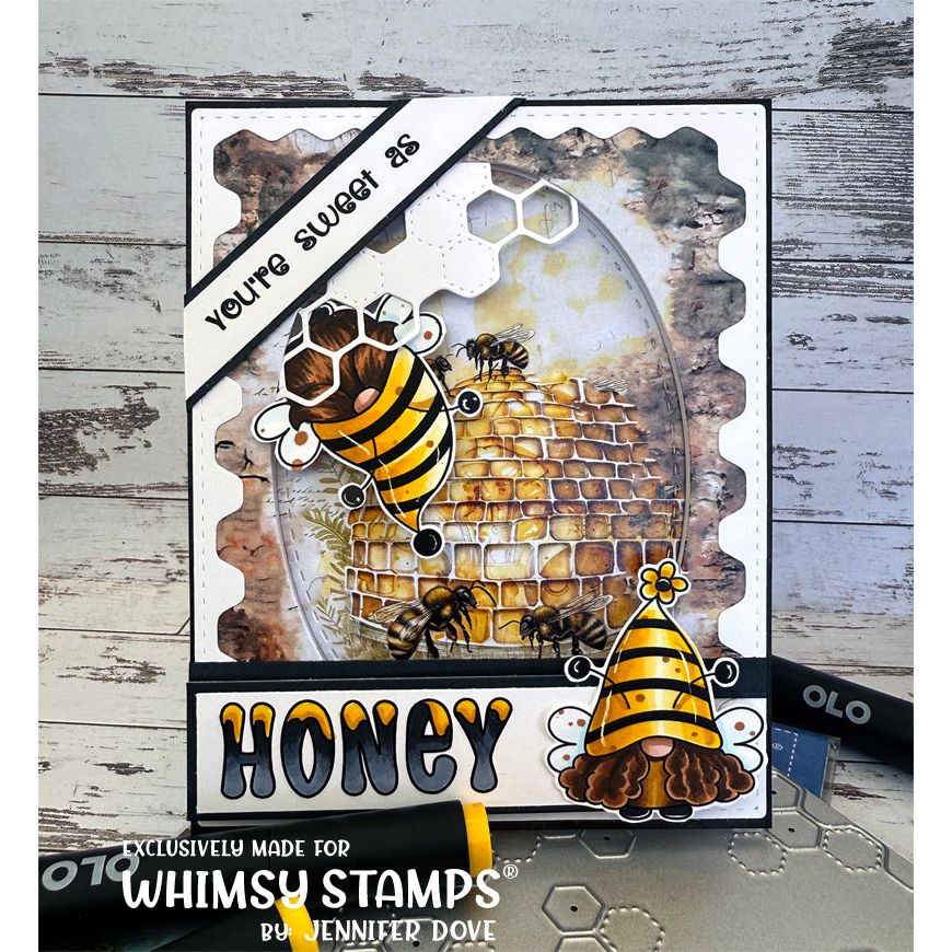 Whimsy Stamps ShabBee 2 Quick Card Fronts wsqcf-31 honey