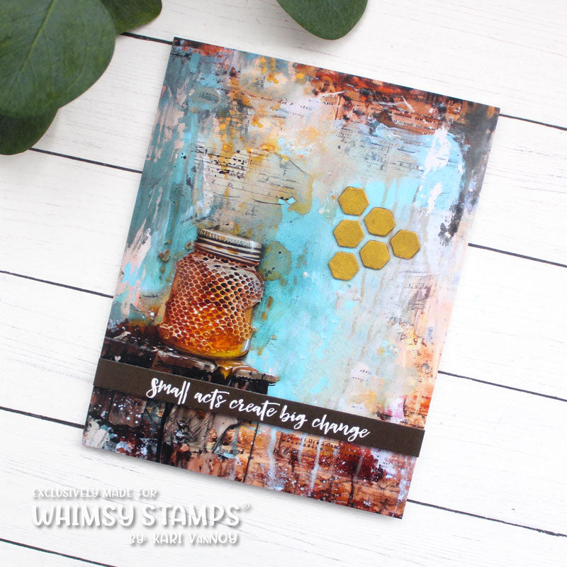 Whimsy Stamps ShabBee 2 Quick Card Fronts wsqcf-31 jar