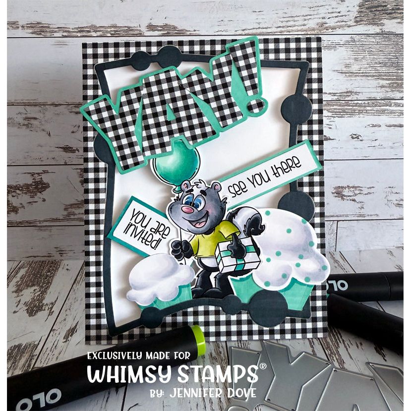 Whimsy Stamps Skunks Happy Day Clear Stamps dp1000a cupcakes