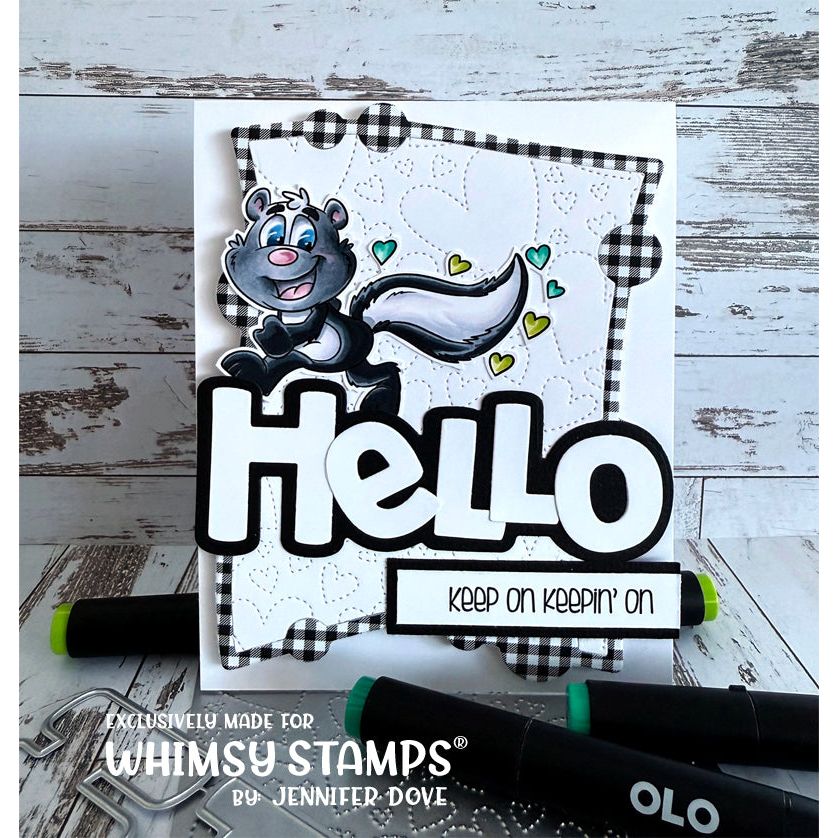 Whimsy Stamps Skunks Happy Day Clear Stamps dp1000a hello