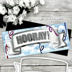 Whimsy Stamps Slimline Banner Die wsd234 hooray