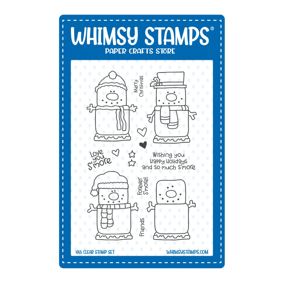Whimsy Stamps Smores Clear Stamp and Die Set image 1