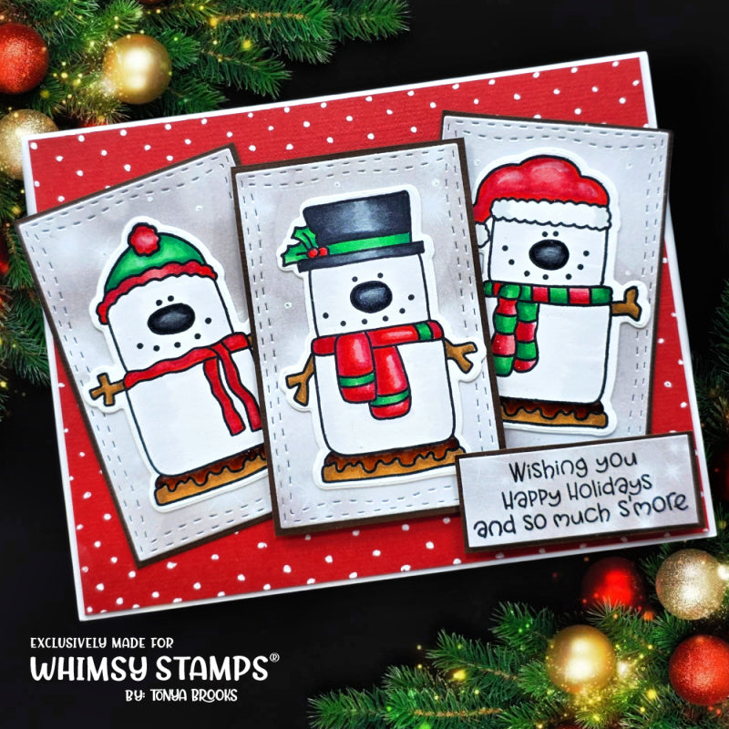 Whimsy Stamps Smores Clear Stamp and Die Set polka dots