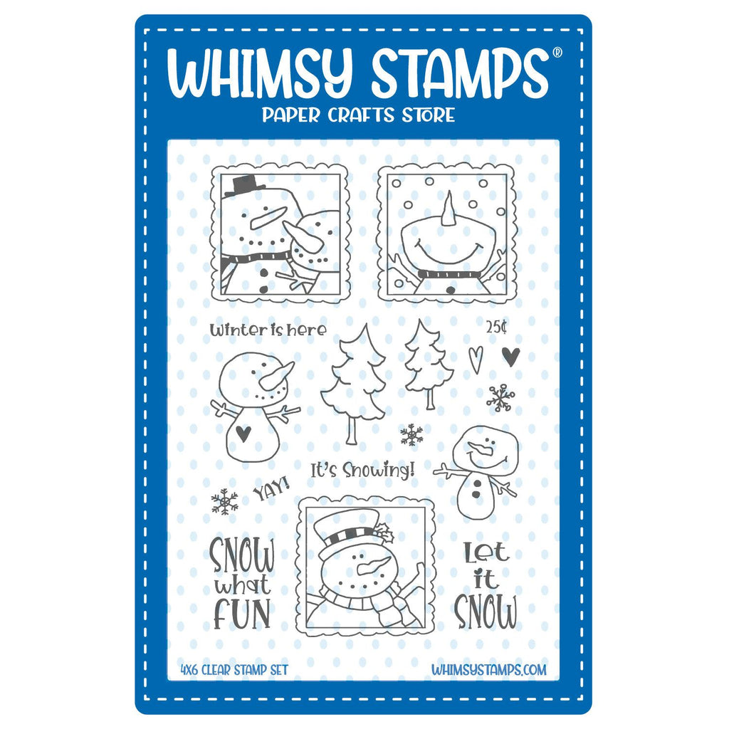 Whimsy Stamps Snowman Smiles Clear Stamps cwsd243a