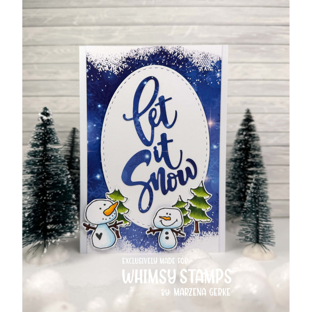 Whimsy Stamps Snowman Smiles Clear Stamps cwsd243a let it snow