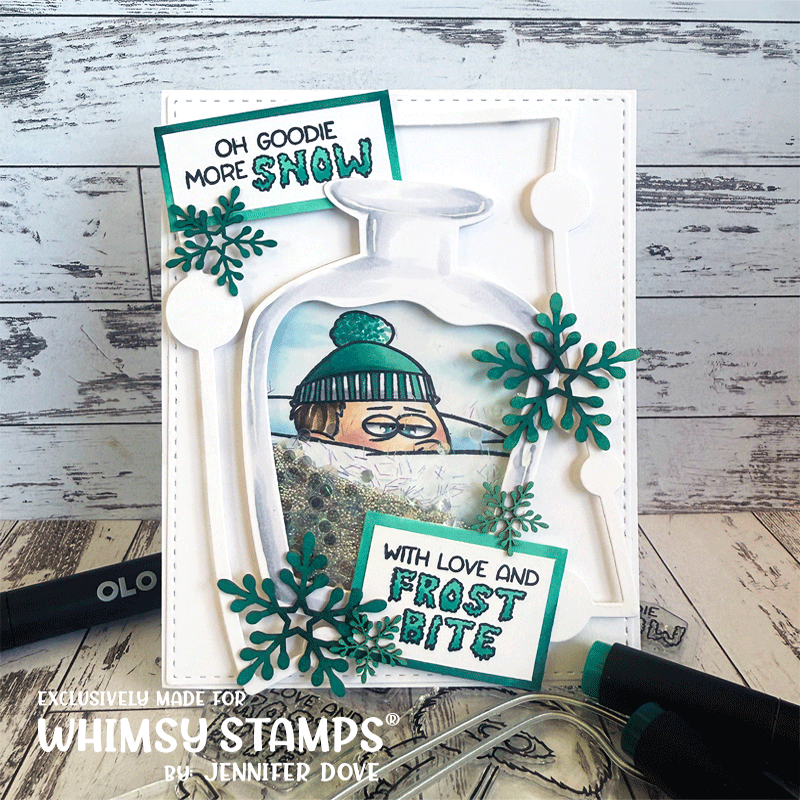Whimsy Stamps Snowver It Clear Stamps cwsd188a snowflakes