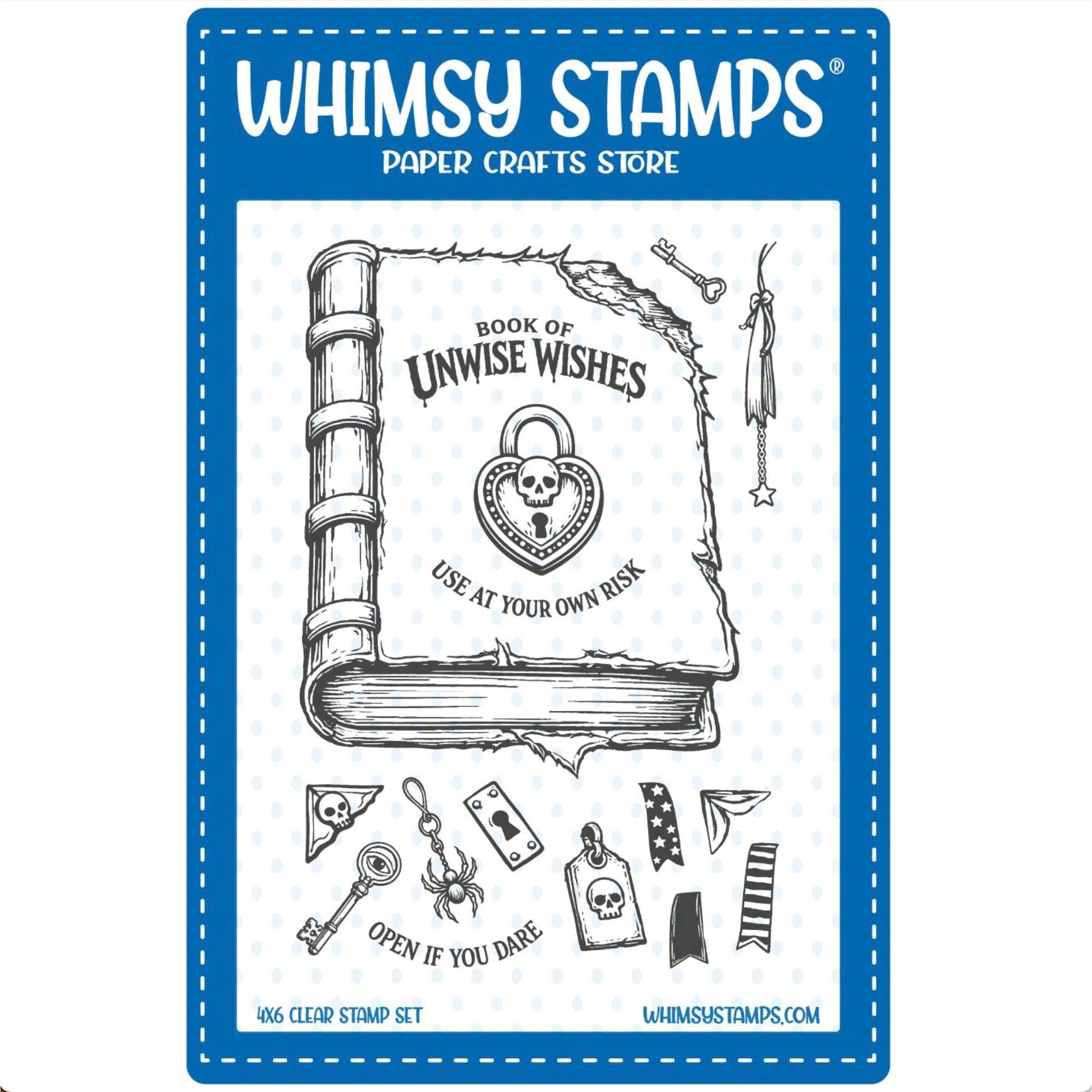 Whimsy Stamps Spell Book Clear Stamps cwsd445a