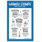 Whimsy Stamps Spell Book Potions Clear Stamps cwsd441a