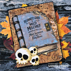 Whimsy Stamps Spell Book Potions Clear Stamps cwsd441a guide to mild mischief card