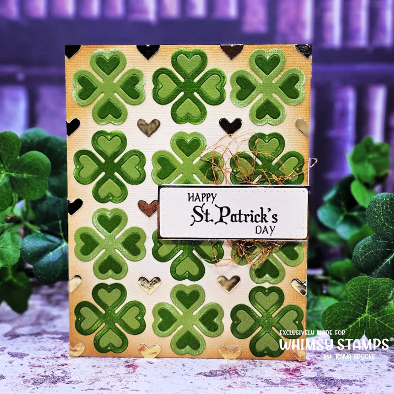 Whimsy Stamps St Patrick Clear Stamps cwsd271a green