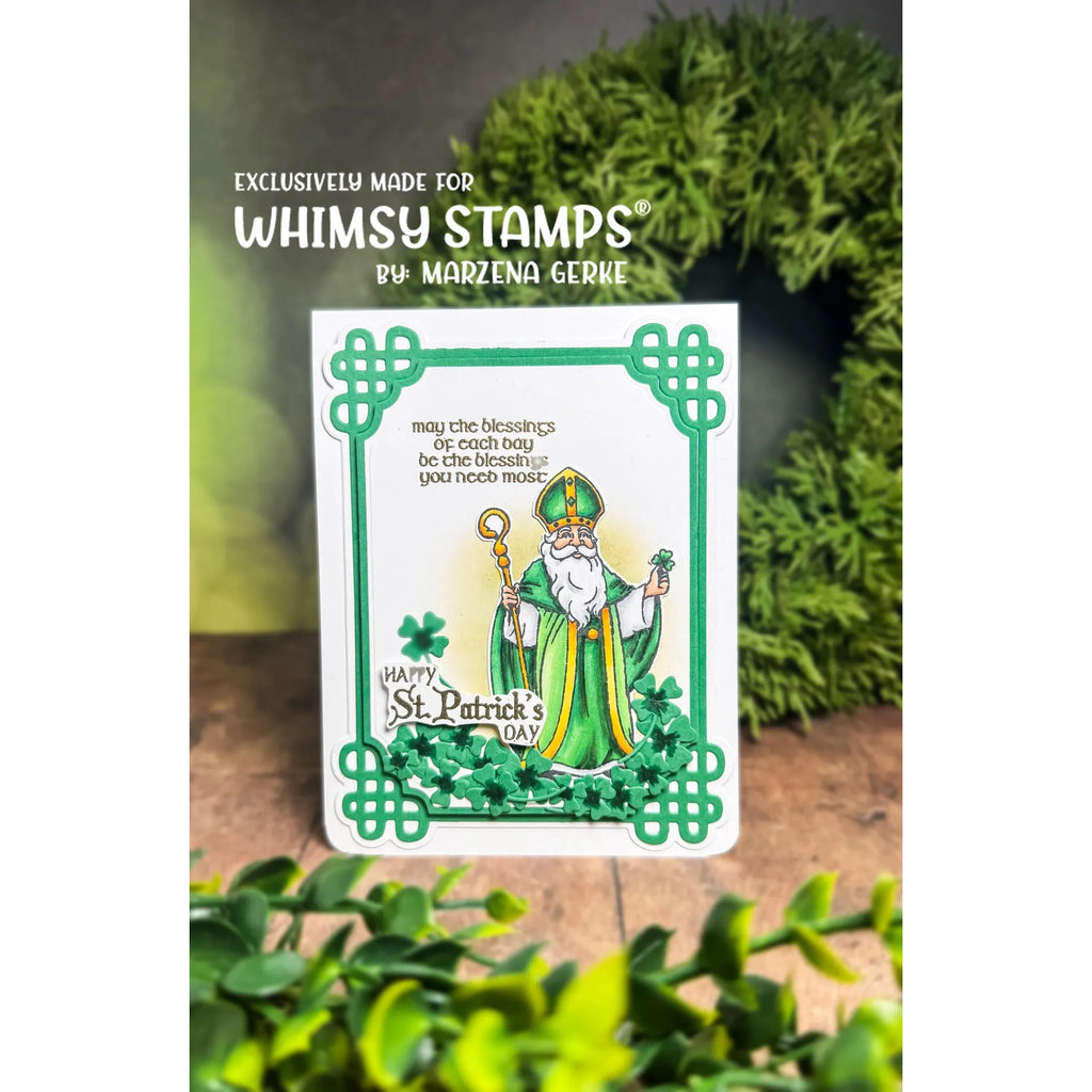 Whimsy Stamps St Patrick Clear Stamps cwsd271a happy st patricks
