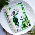 Whimsy Stamps St Patricks Day Vintage Postcards Quick Card Fronts wsqcf-25 green