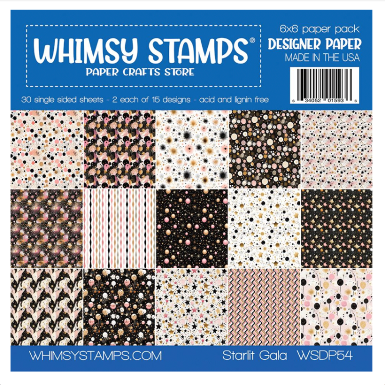Whimsy Stamps Starlit Gala 6x6 inch Paper Pack  wsdp54