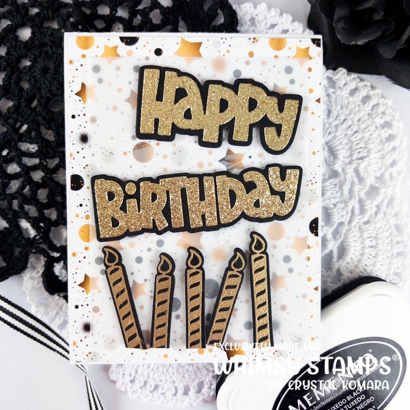 Whimsy Stamps Starlit Gala 6x6 inch Paper Pack  wsdp54 happy birthday