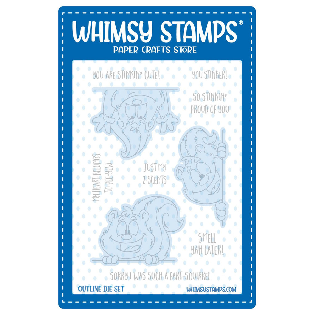 Whimsy Stamps Stinkin Cute Outline Dies wsd494a