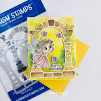 Whimsy Stamps Stone Arch Dies wsd062 happy birthday card
