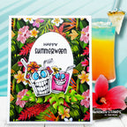 Whimsy Stamps Summerween Scream Clear Stamp and Die Set flower