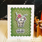 Whimsy Stamps Summerween Scream Clear Stamp and Die Set green