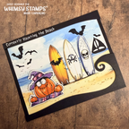 Whimsy Stamps Summerween Scream Clear Stamp and Die Set surf