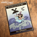 Whimsy Stamps Summerween Scream Clear Stamp and Die Set umbrealla