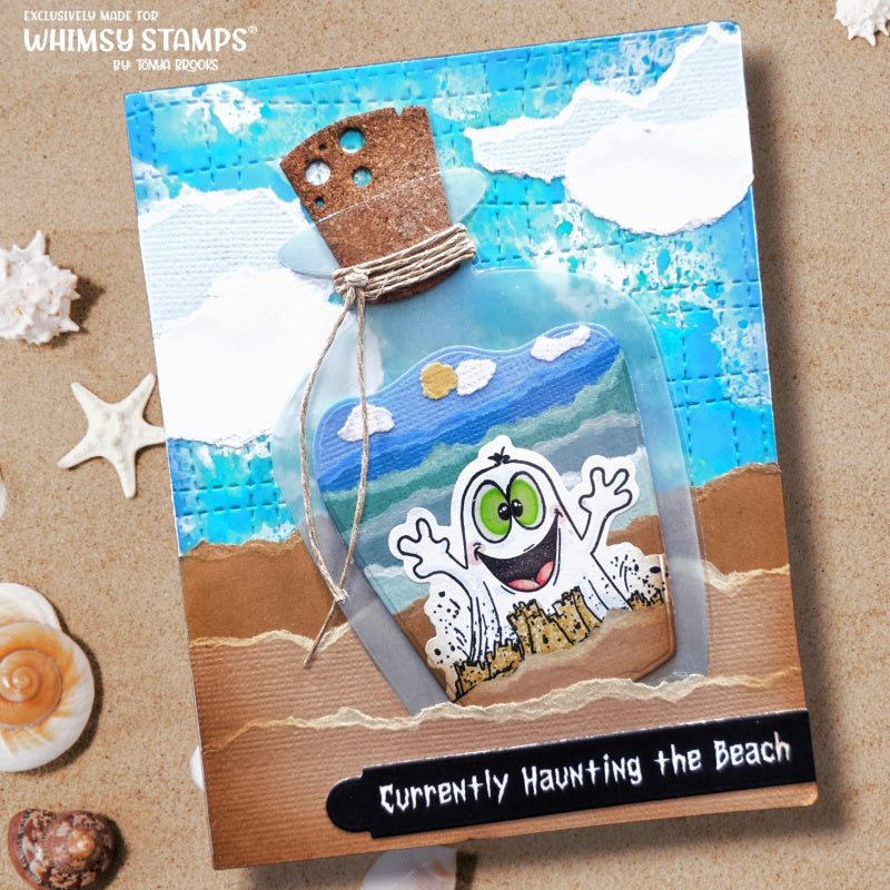 Whimsy Stamps Summerween Scream Clear Stamps cwsd425a bottle