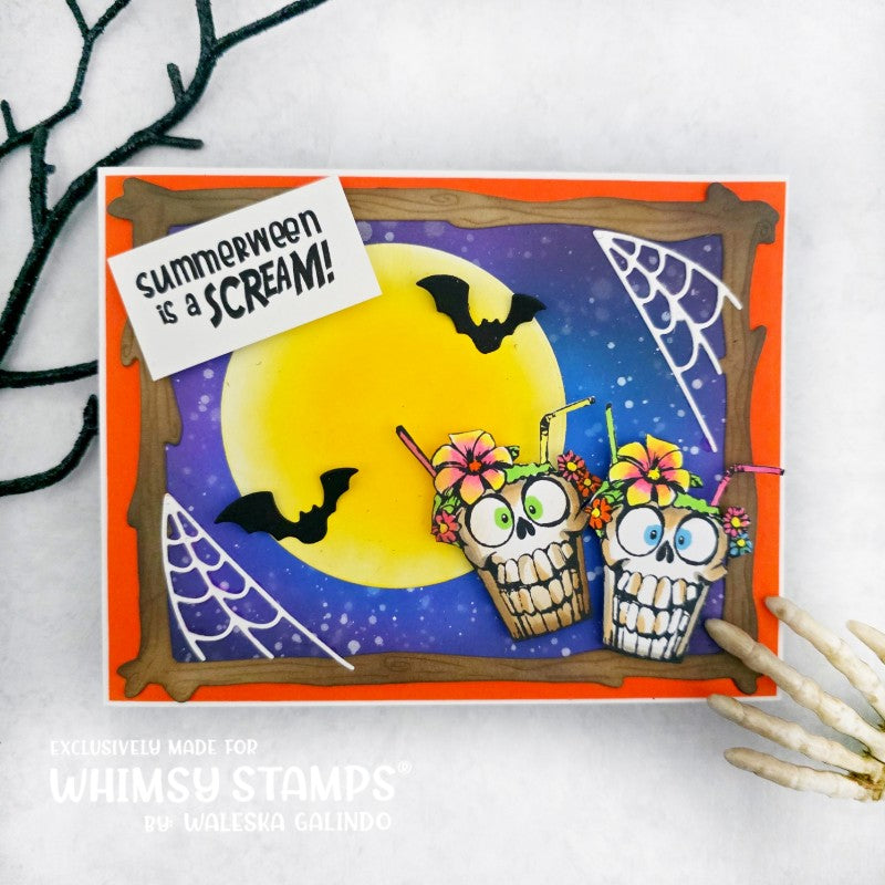 Whimsy Stamps Summerween Scream Clear Stamps cwsd425a drinks