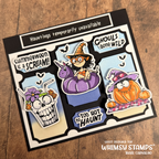 Whimsy Stamps Summerween Scream Clear Stamps cwsd425a ticket