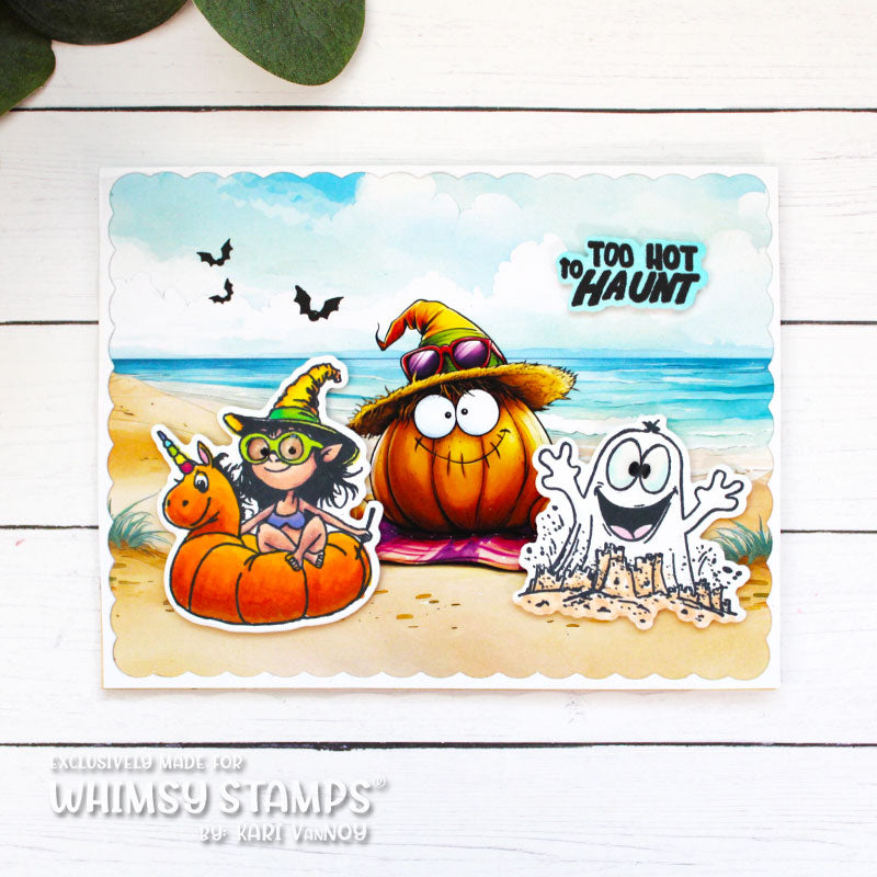 Whimsy Stamps Summerween Scream Outline Dies wsd053 haunt