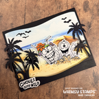 Whimsy Stamps Summerween Scream Outline Dies wsd053 palm