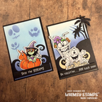 Whimsy Stamps Summerween Scream Outline Dies wsd053 two