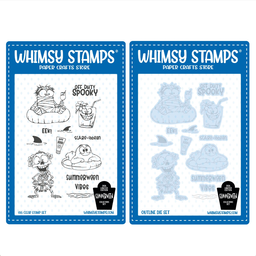 Whimsy Stamps Summerween Vibes Clear Stamp and Die Set
