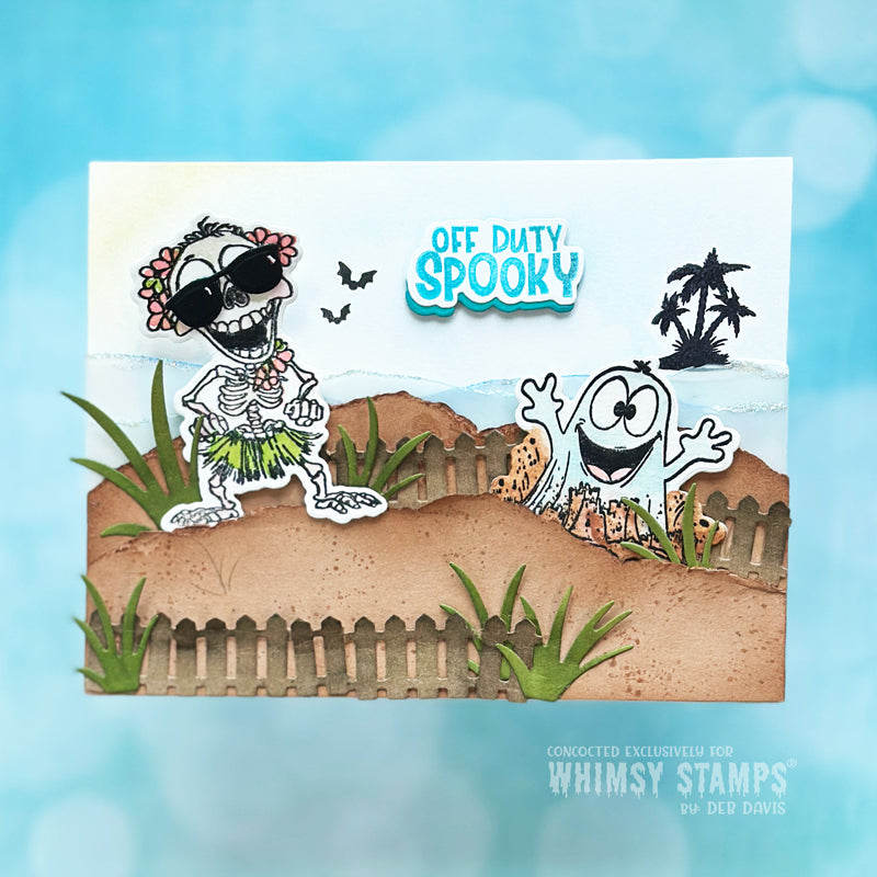 Whimsy Stamps Summerween Vibes Clear Stamps cwsd437a beach