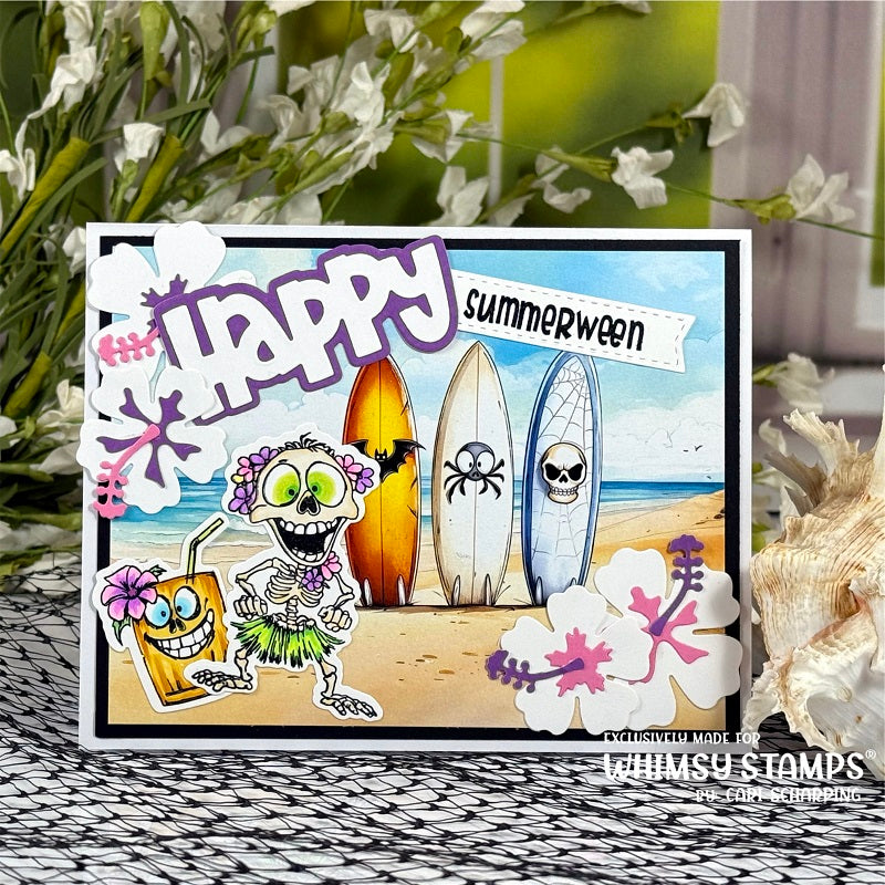 Whimsy Stamps Summerween Vibes Clear Stamps cwsd437a smile