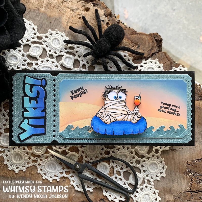 Whimsy Stamps Summerween Vibes Clear Stamps cwsd437a ticket