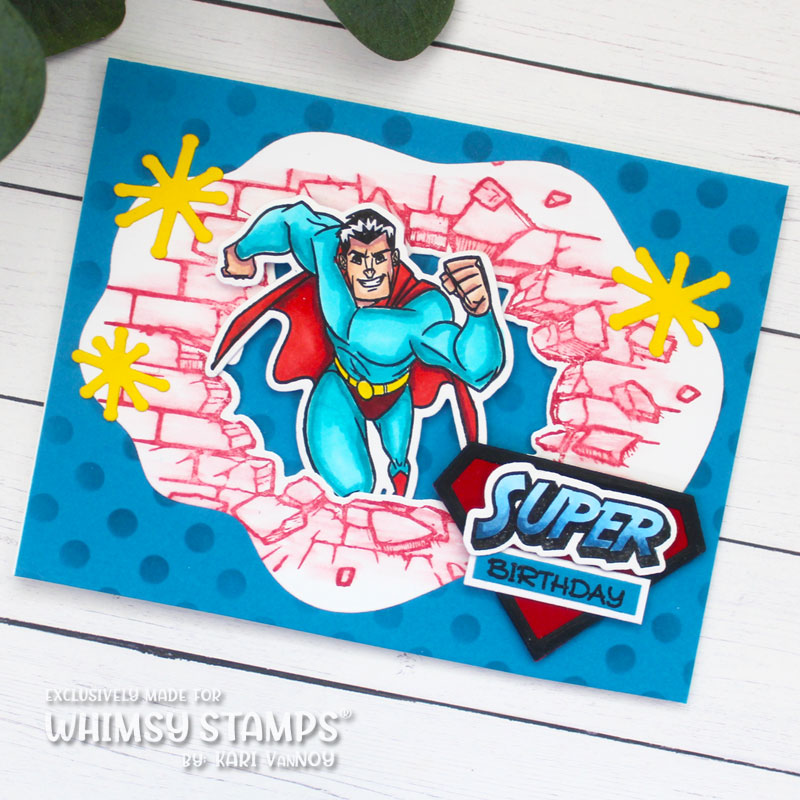 Whimsy Stamps Super Young Clear Stamp and Die Set man