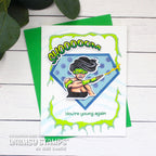 Whimsy Stamps Super Young Outline Dies wsd014 green