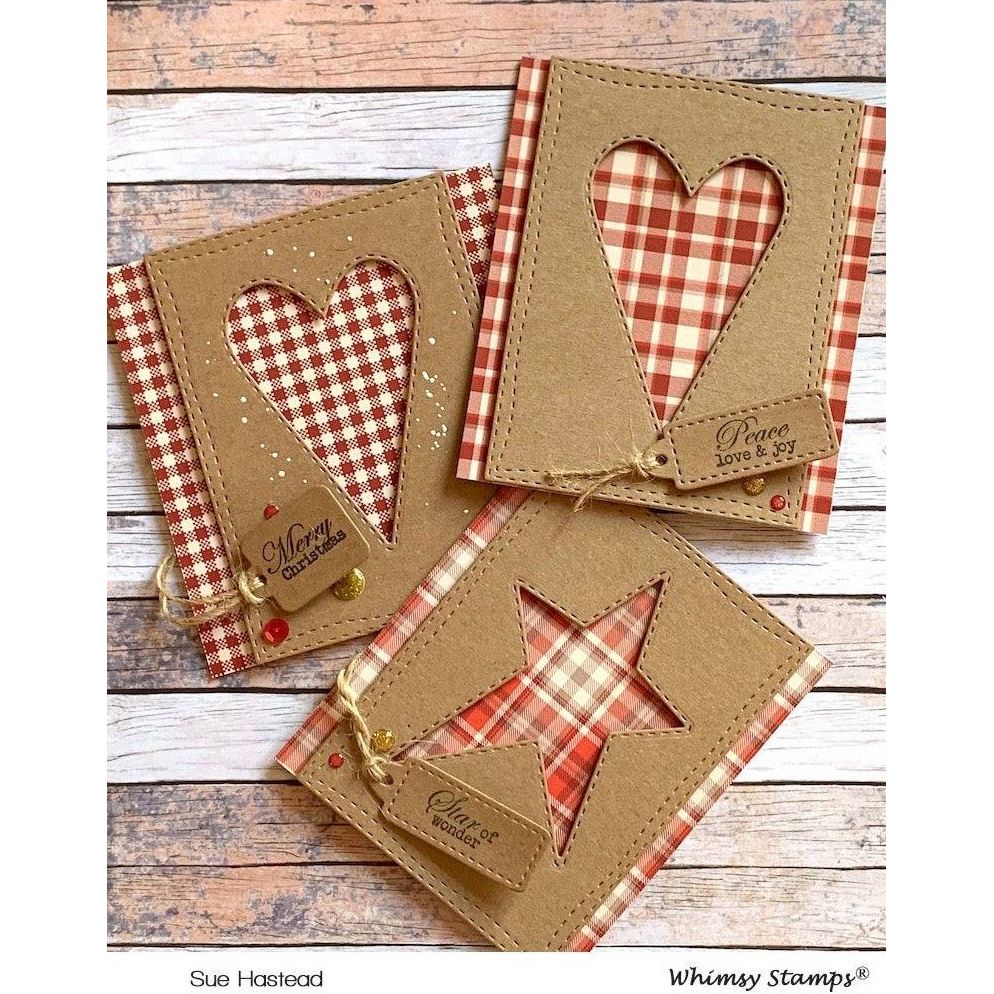 Whimsy Stamps Tartan 6 x 6 Paper Pads wsdp27 hearts