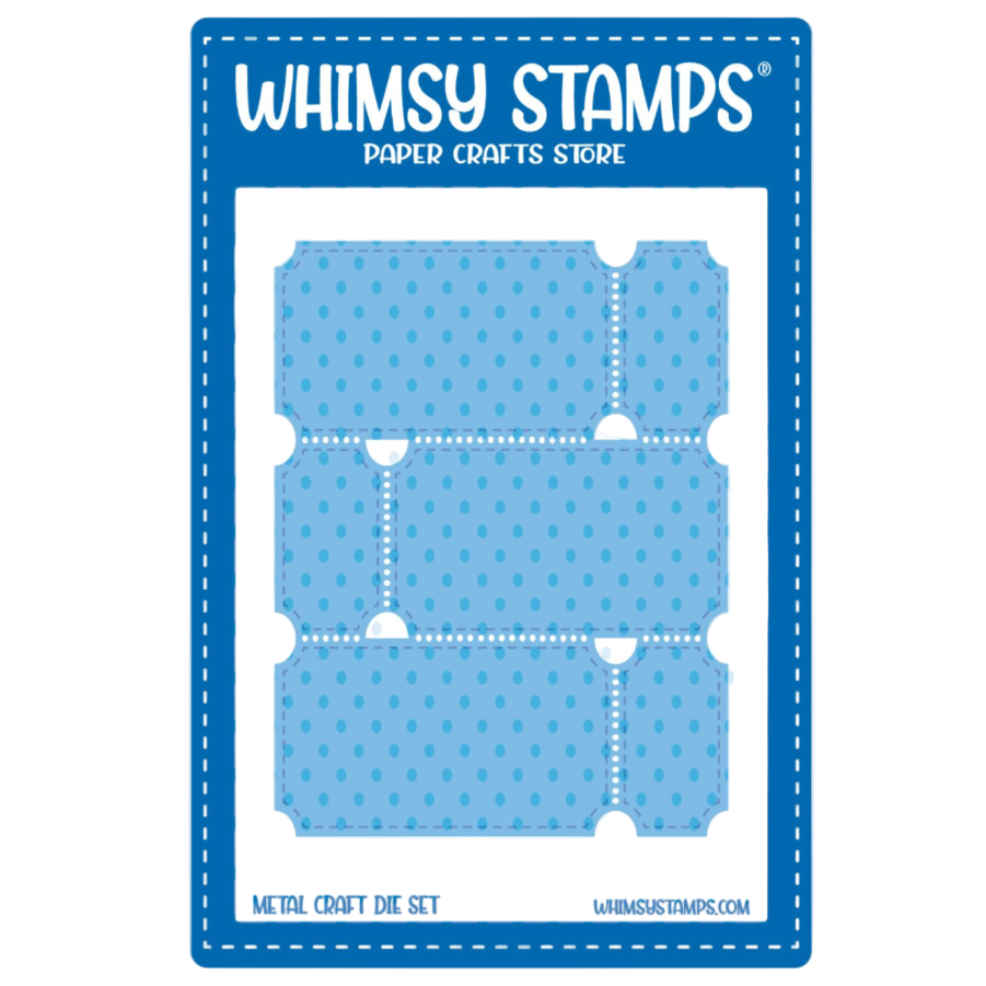 Whimsy Stamps Terrific Christmas Tickets Clear Stamp and Terrific Tickets Die Set image 2