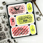 Whimsy Stamps Terrific Christmas Tickets Clear Stamp and Terrific Tickets Die Set sleigh